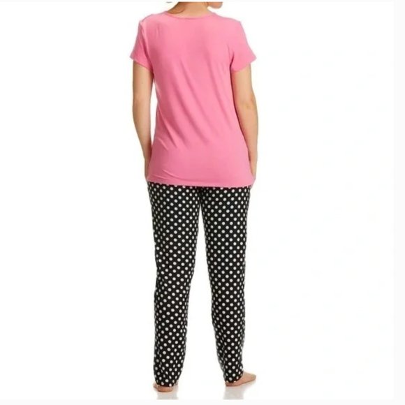 YMI Pink 'But First Mascara' Graphic 2 pc PJs, XL NWT - Picture 3 of 7